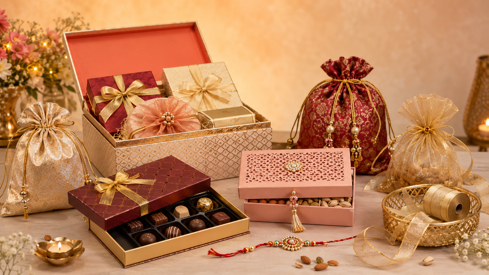 Raksha Bandhan Gift Packaging Guide 2026: Hampers, Boxes, Potli Bags and Chocolate Gifts