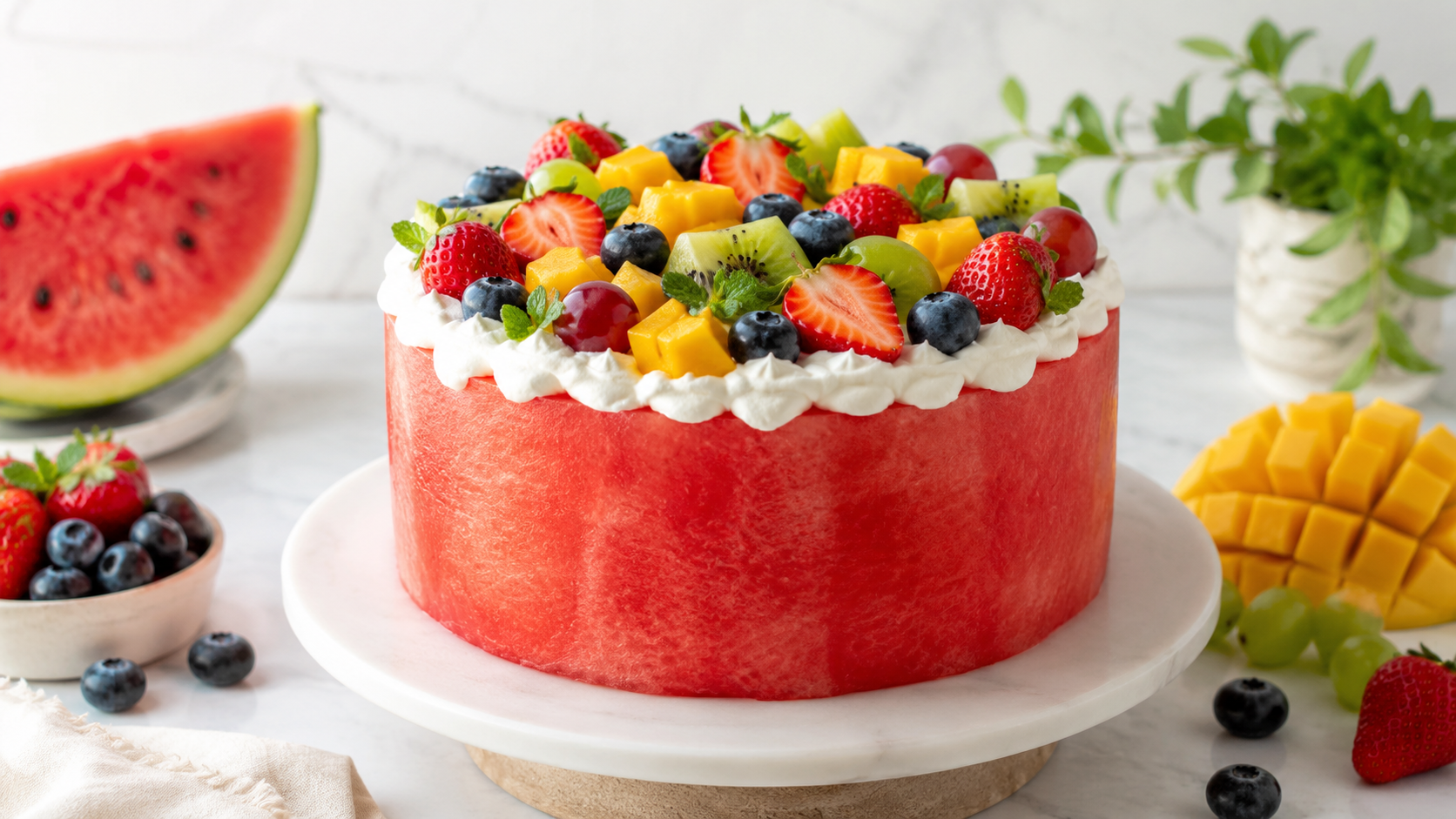 No-Bake Watermelon Fruit Cake Trend 2026: How to Make, Decorate, Package and Sell Fresh Fruit Cakes