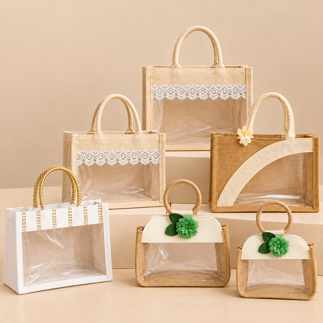 Window Jute Bag With Handle