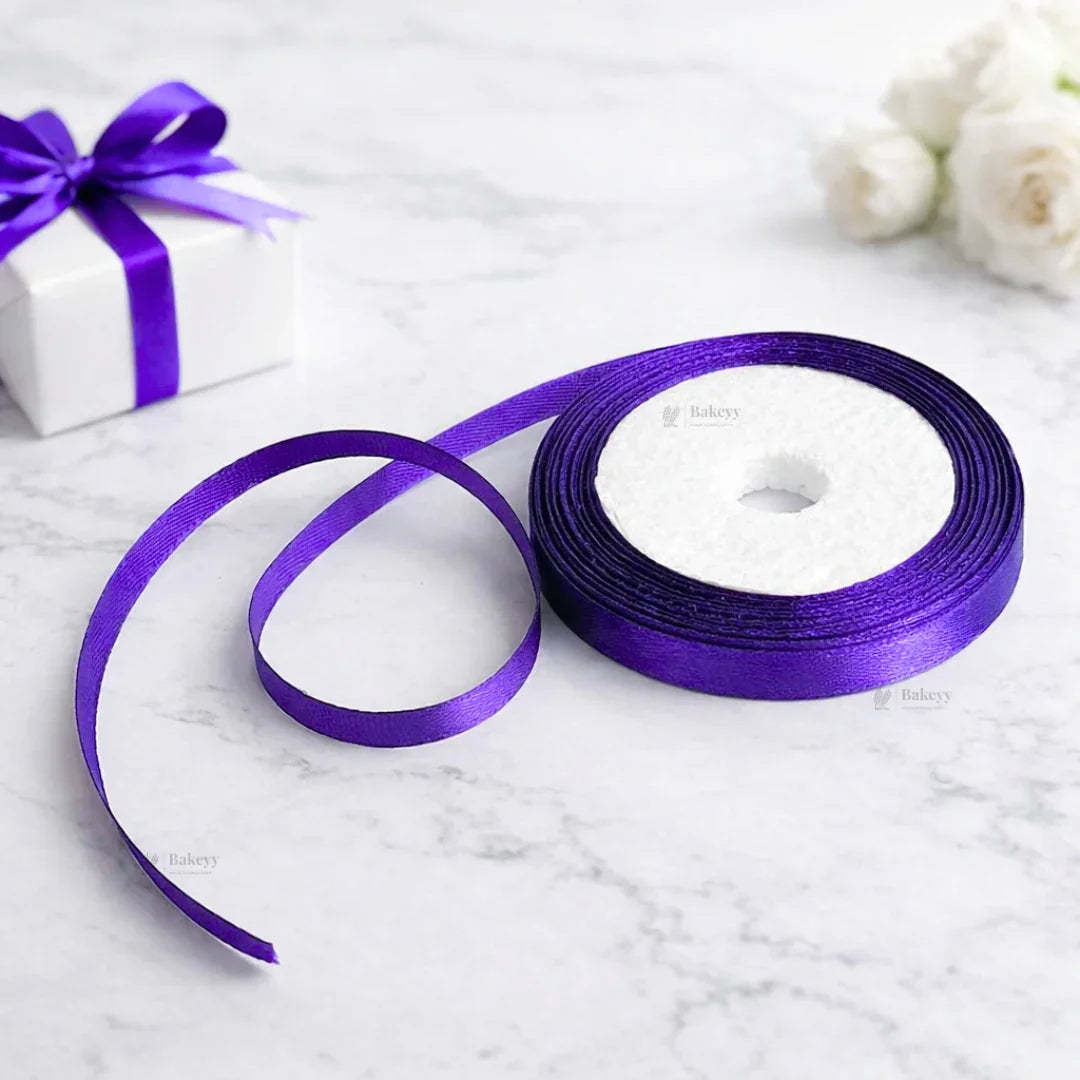 1/4 Inch Satin Ribbon Roll | Premium Decorative Gift Wrapping Ribbon for Packaging | 6.5 Meter Length Per Roll | Pack of 20