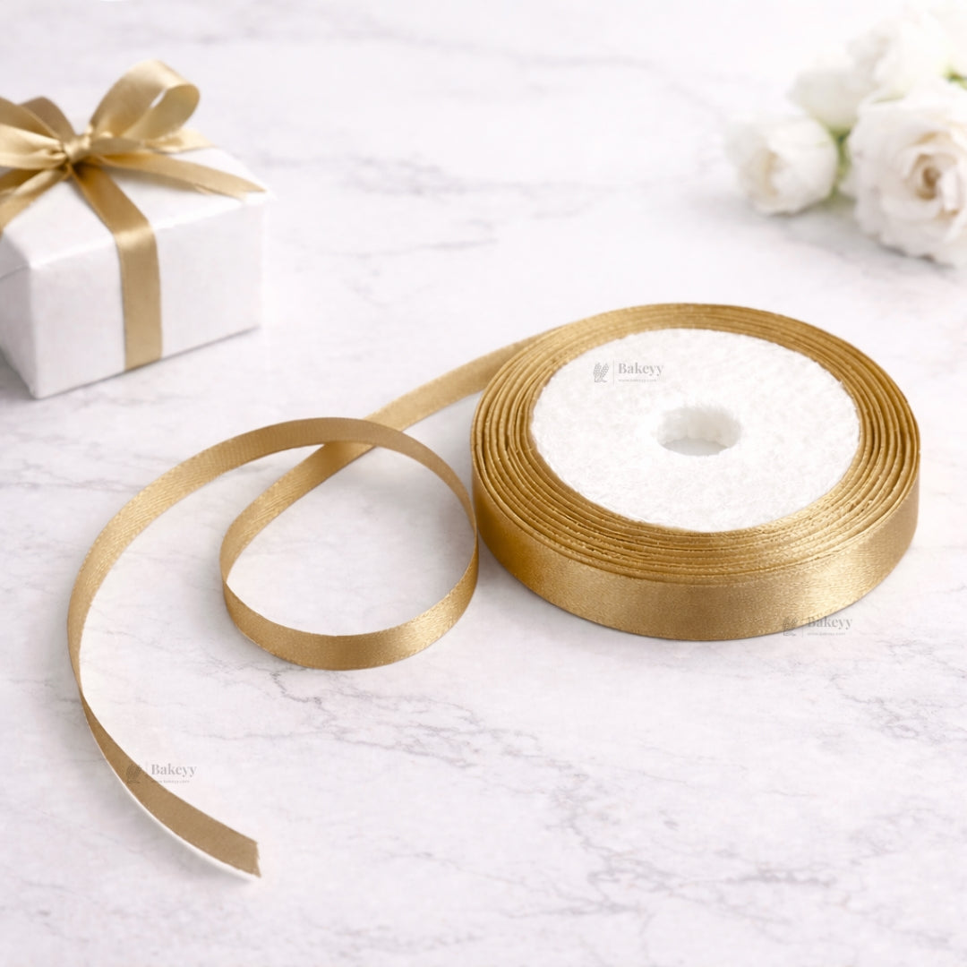 1/4 Inch Satin Ribbon Roll | Premium Decorative Gift Wrapping Ribbon for Packaging | 6.5 Meter Length Per Roll | Pack of 19