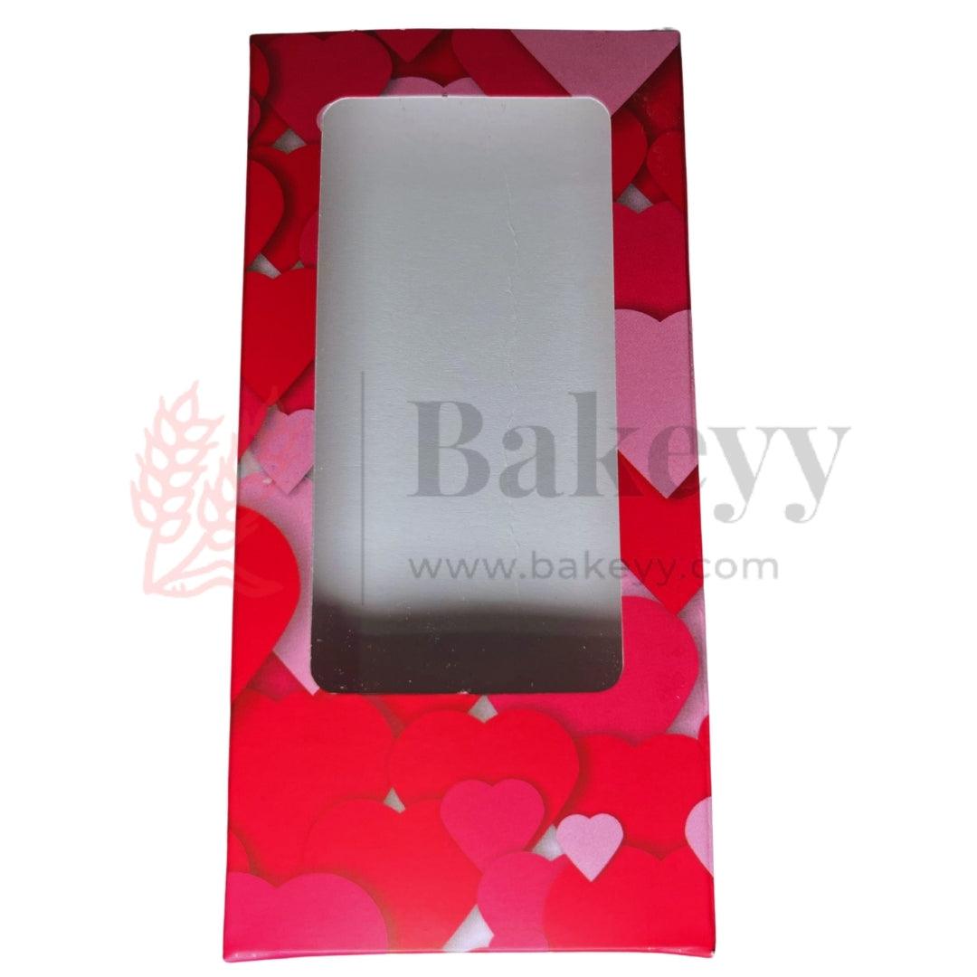 Red Heart Theme Chocolate Bar Boxes | Chocolate Box | Valentine chocolate box | Romantic chocolate box | Pack of 10 | 14cm x 7cm x 1cm - Bakeyy.com - India - Red Heart Theme Chocolate Bar Boxes | Chocolate Box | Valentine chocolate box | Romantic chocolate box | Pack of 10 | 14cm x 7cm x 1cm - Default Title