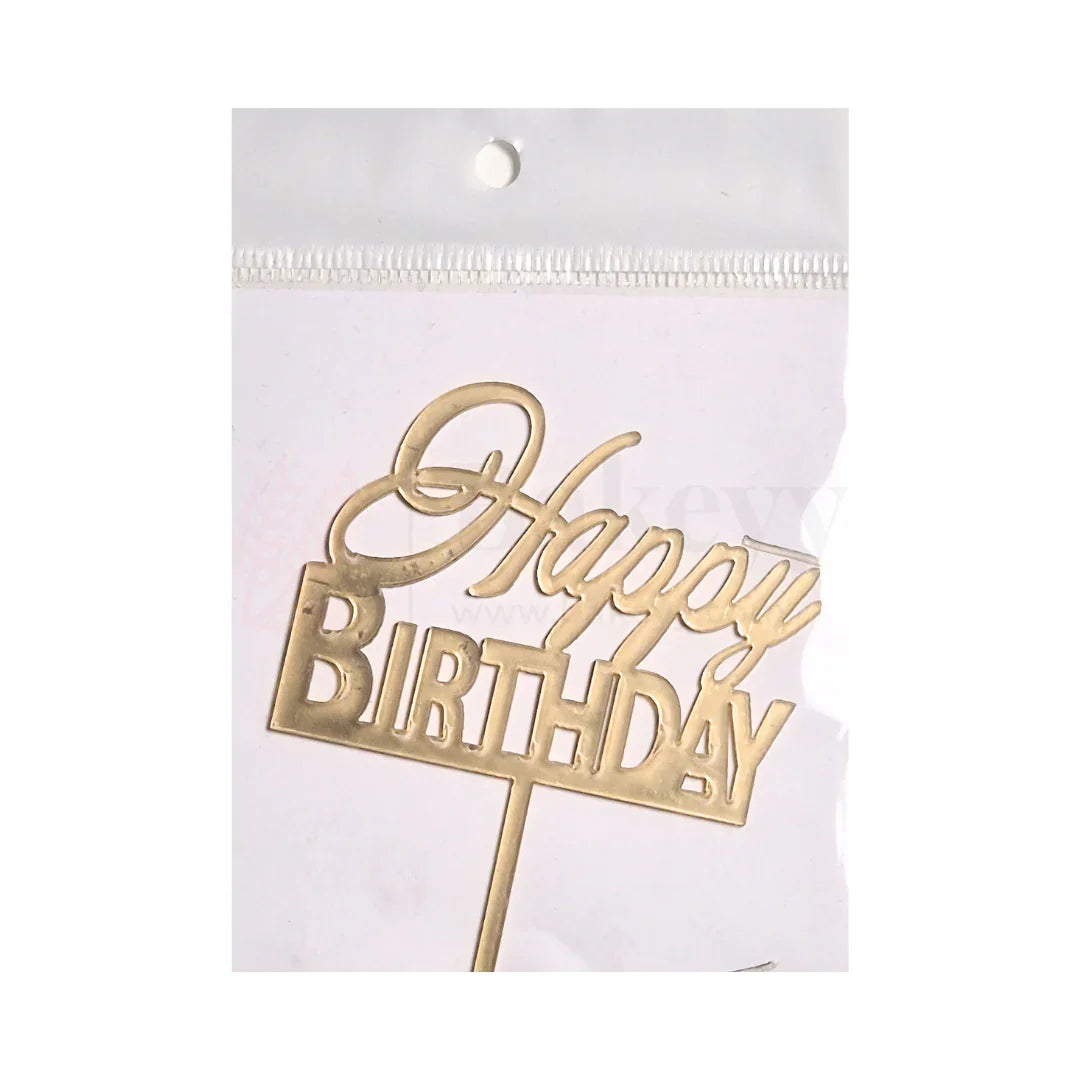 3" inch Happy Birthday Cake Topper - D10