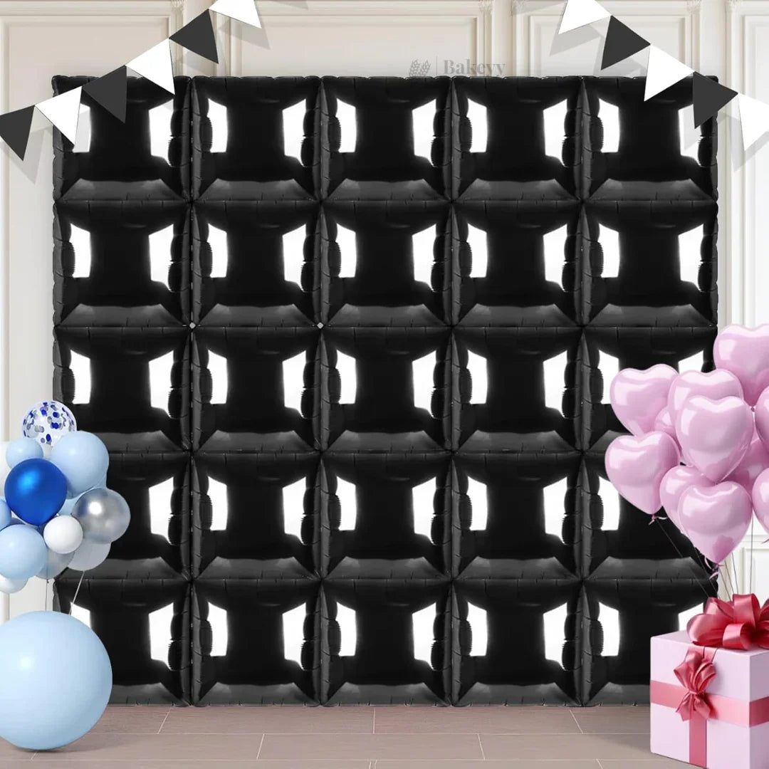 10 Pcs Foil Balloon Backdrop | Metallic Square Wall Decoration for Birthday & Party Décor | 1 Piece