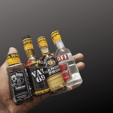 4" inch Liquor Miniature Bottle Toppers | Cake Toppers | Pack of 1| - Bakeyy.com - India - 4" inch Liquor Miniature Bottle Toppers | Cake Toppers | Pack of 1| - Smirnoff