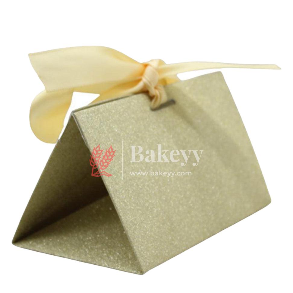 Gift Box Wedding Party Favor Box for Small Gift | Paper Box with Ribbon | Gold Color | Pack Of 10 - Bakeyy.com - India - Gift Box Wedding Party Favor Box for Small Gift | Paper Box with Ribbon | Gold Color | Pack Of 10 - Default Title