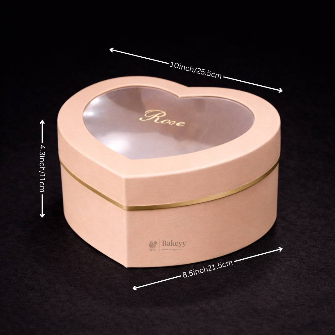Heart Shape Transparent Lid Gift Box | Premium Hamper Packaging | Different color | Pack of 1