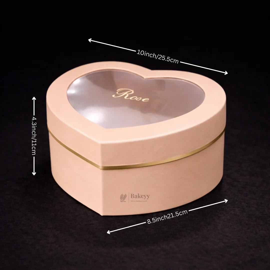 Heart Shape Transparent Lid Gift Box | Premium Hamper Packaging | Different color | Pack of 1 - Bakeyy.com - India - Heart Shape Transparent Lid Gift Box | Premium Hamper Packaging | Different color | Pack of 1 - Pink / Medium 400.00
