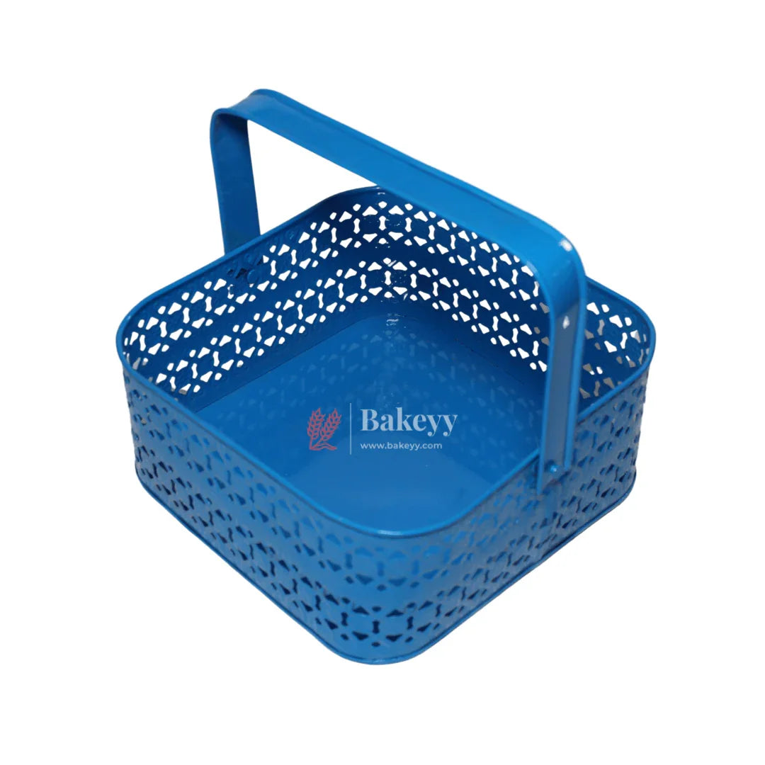 Hamper Basket For Gifting Square |Blue Colour | Stylish and Durable Storage Solution| Hamper Basket For Gifting - Bakeyy.com - India - Hamper Basket For Gifting Square |Blue Colour | Stylish and Durable Storage Solution| Hamper Basket For Gifting - Default Title