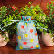 10x14 CM | Floral Designs Organza Potli Bags | Pack of 100 | Blue Color | Candy Bag - Bakeyy.com - India - 10x14 CM | Floral Designs Organza Potli Bags | Pack of 100 | Blue Color | Candy Bag - Default Title