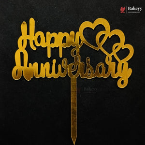 4 Inch Happy Anniversary Acrylic Cake Topper | Pack of 1