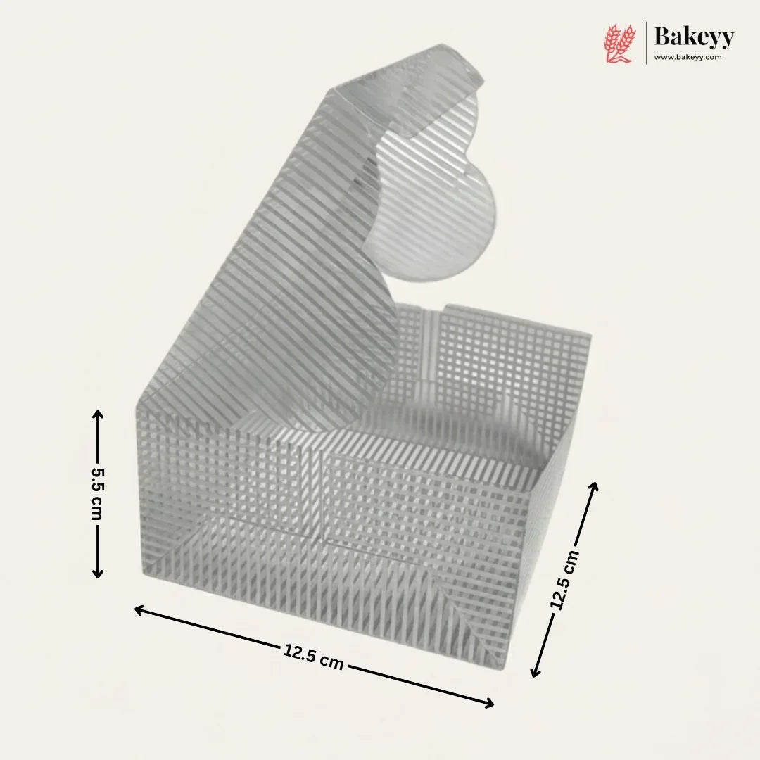 Biscuit cutter with measurements and Bakeyy branding on a white background