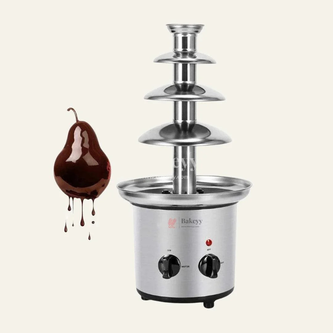 4 Layer Electric Chocolate Fountain Machine| Perfect for Melting Chocolates| 1 Piece - Bakeyy.com - India - 4 Layer Electric Chocolate Fountain Machine| Perfect for Melting Chocolates| 1 Piece - Default Title