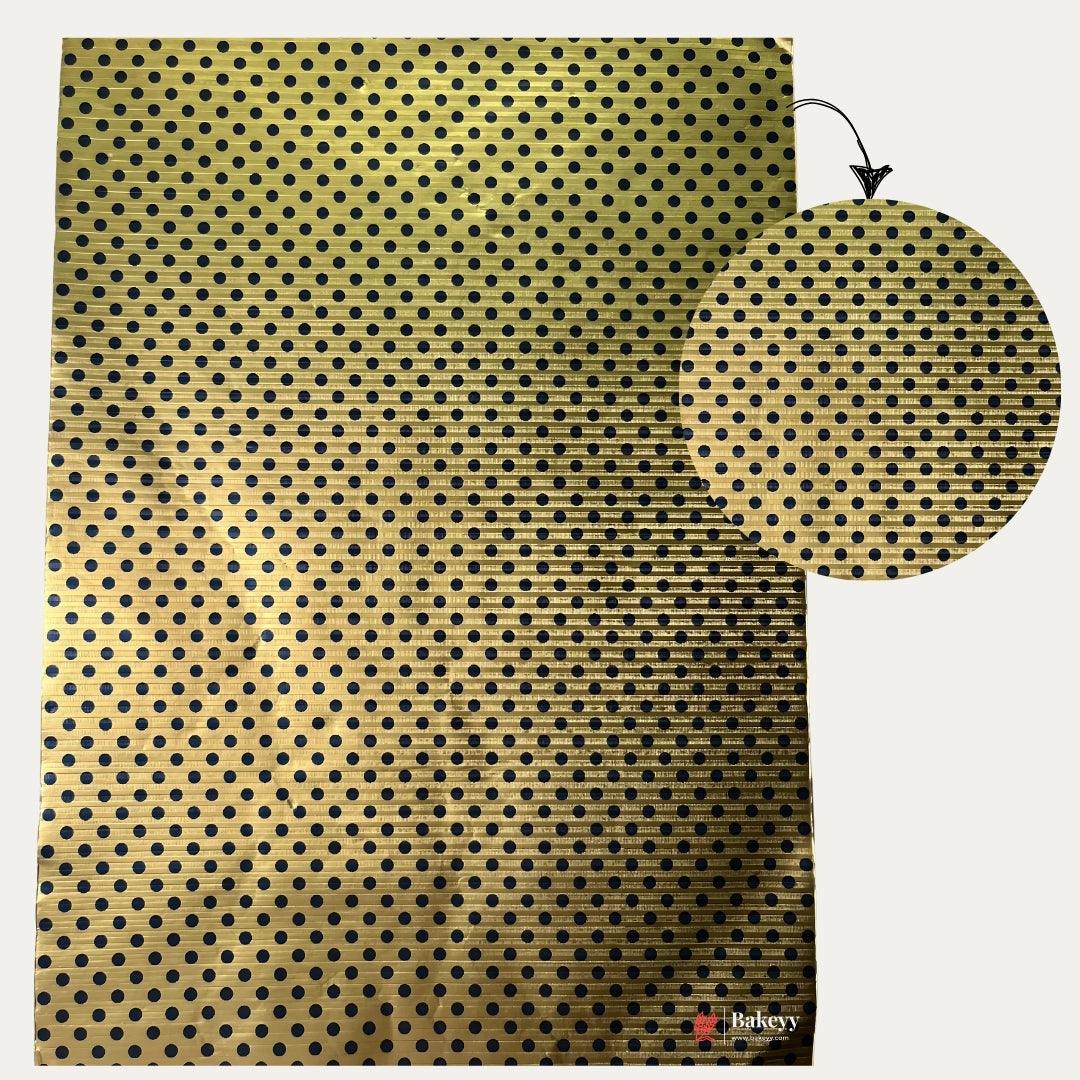 Light Golden and Black Polka Dot Wrapping Paper - | 7x10" Size | Pack of 200 - Bakeyy.com - India - Light Golden and Black Polka Dot Wrapping Paper - | 7x10" Size | Pack of 200 - Default Title
