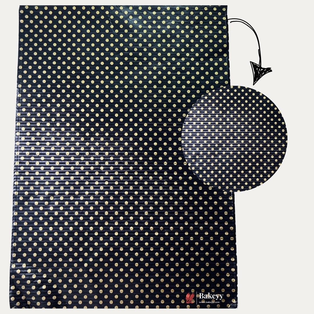 Black and Golden Polka Dot Wrapping Paper - | 7x10" Size | Pack of 200 - Bakeyy.com - India - Black and Golden Polka Dot Wrapping Paper - | 7x10" Size | Pack of 200 - Default Title