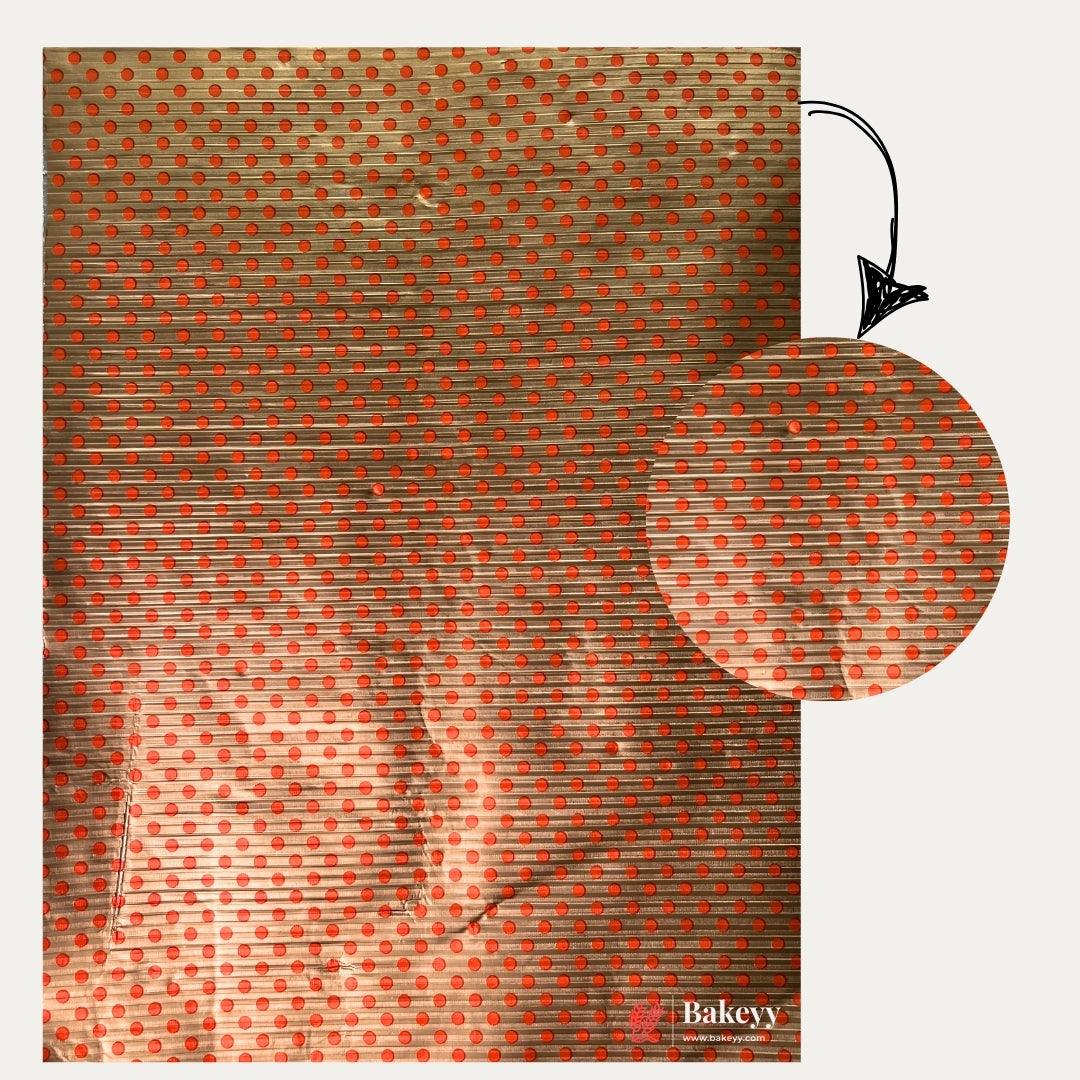Brown and Red Polka Dot Wrapping Paper | 7x10" Size | Pack of 200 - Bakeyy.com - India - Brown and Red Polka Dot Wrapping Paper | 7x10" Size | Pack of 200 - Default Title