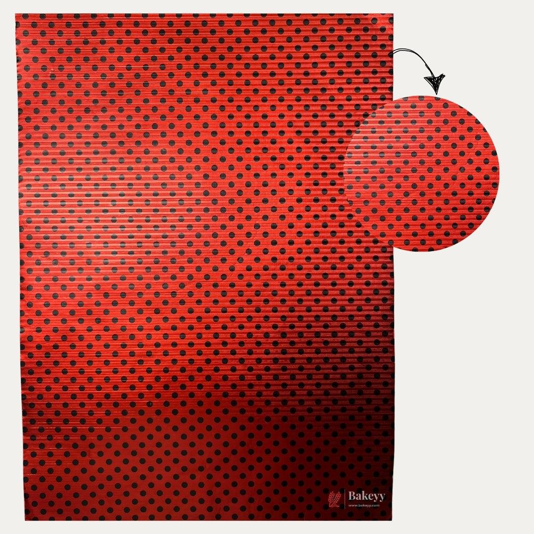 Red and Black Polka Dot Wrapping Paper| 7x10" Size | Pack of 200 - Bakeyy.com - India - Red and Black Polka Dot Wrapping Paper| 7x10" Size | Pack of 200 - Default Title