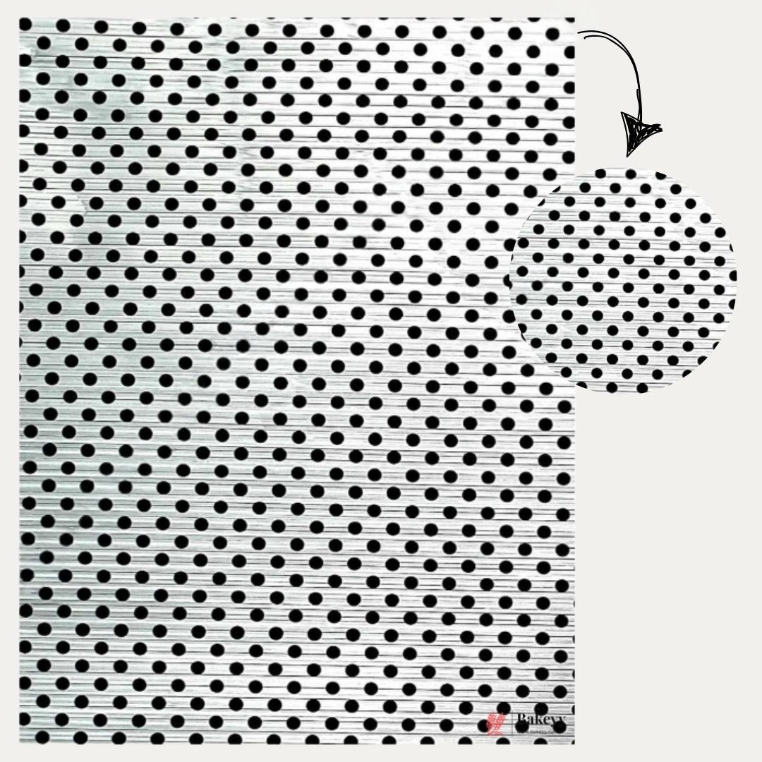 Silver and Black Polka Dot Wrapping Paper - | 7x10" Size | Pack of 200 - Bakeyy.com - India - Silver and Black Polka Dot Wrapping Paper - | 7x10" Size | Pack of 200 - Default Title