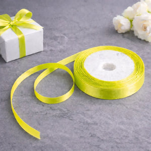 1/2 Inch Satin Ribbon Roll | Premium Decorative Gift Wrapping Ribbon for Packaging, Hampers & Crafts | 7.5 Meter Length Per Roll | Pack of 10