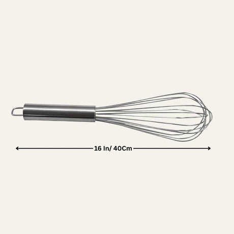 16 Inch| Stainless Steel Balloon Whisk | Durable & Ergonomic Kitchen Tool |For Baking & Cooking| 1 Piece - Bakeyy.com - India - 16 Inch| Stainless Steel Balloon Whisk | Durable & Ergonomic Kitchen Tool |For Baking & Cooking| 1 Piece - Default Title