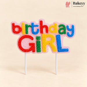 Happy Birthday Girl | For Birthday Cake Decoration | 1 Piece