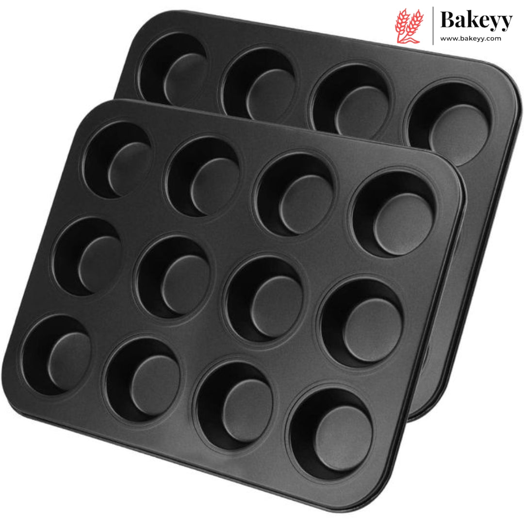 6 & 12 Slot Tray Cup Muffin Pan Tins Mould | Baking Cupcake | Non-Stick Mould | Reusable Tray Pan Mould |