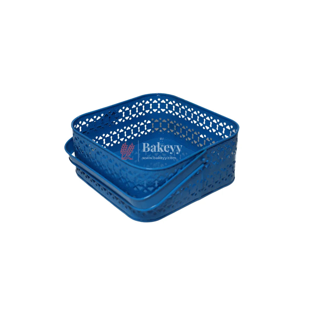 Hamper Basket For Gifting Square |Blue Colour | Stylish and Durable Storage Solution| Hamper Basket For Gifting - Bakeyy.com - India - Hamper Basket For Gifting Square |Blue Colour | Stylish and Durable Storage Solution| Hamper Basket For Gifting - Default Title