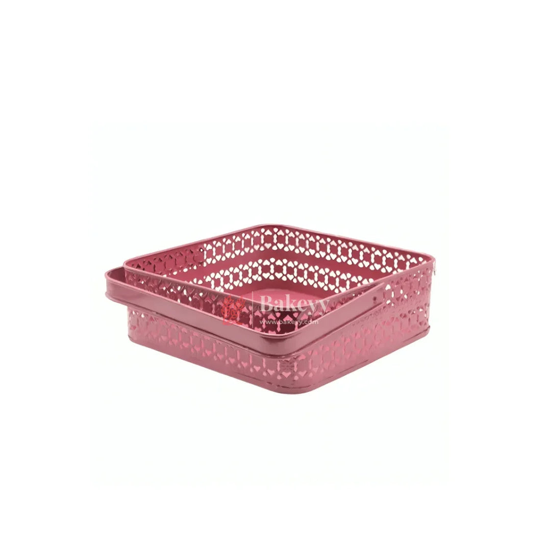 Hamper Basket For Gifting Square |Pink Colour | Stylish and Durable Storage Solution| Hamper Basket For Gifting - Bakeyy.com - India - Hamper Basket For Gifting Square |Pink Colour | Stylish and Durable Storage Solution| Hamper Basket For Gifting - Default Title