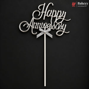 8.5 Inch Happy Anniversary Cake Topper | Multiple Colours | 1 Piece