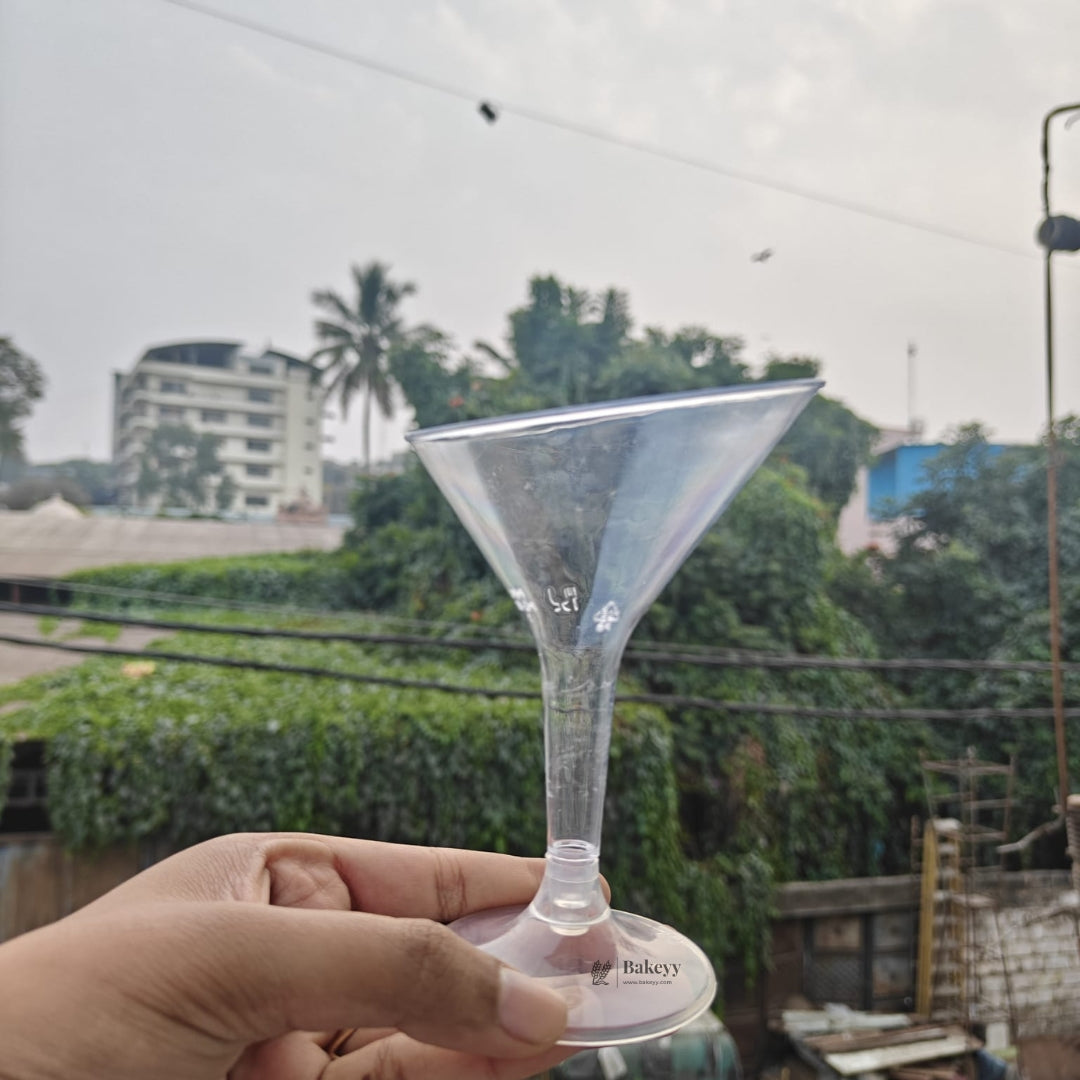 Clear Martini-Style Dessert Cup | Transparent Stem Dessert Glass | Party & Catering Serveware | Pack of 10