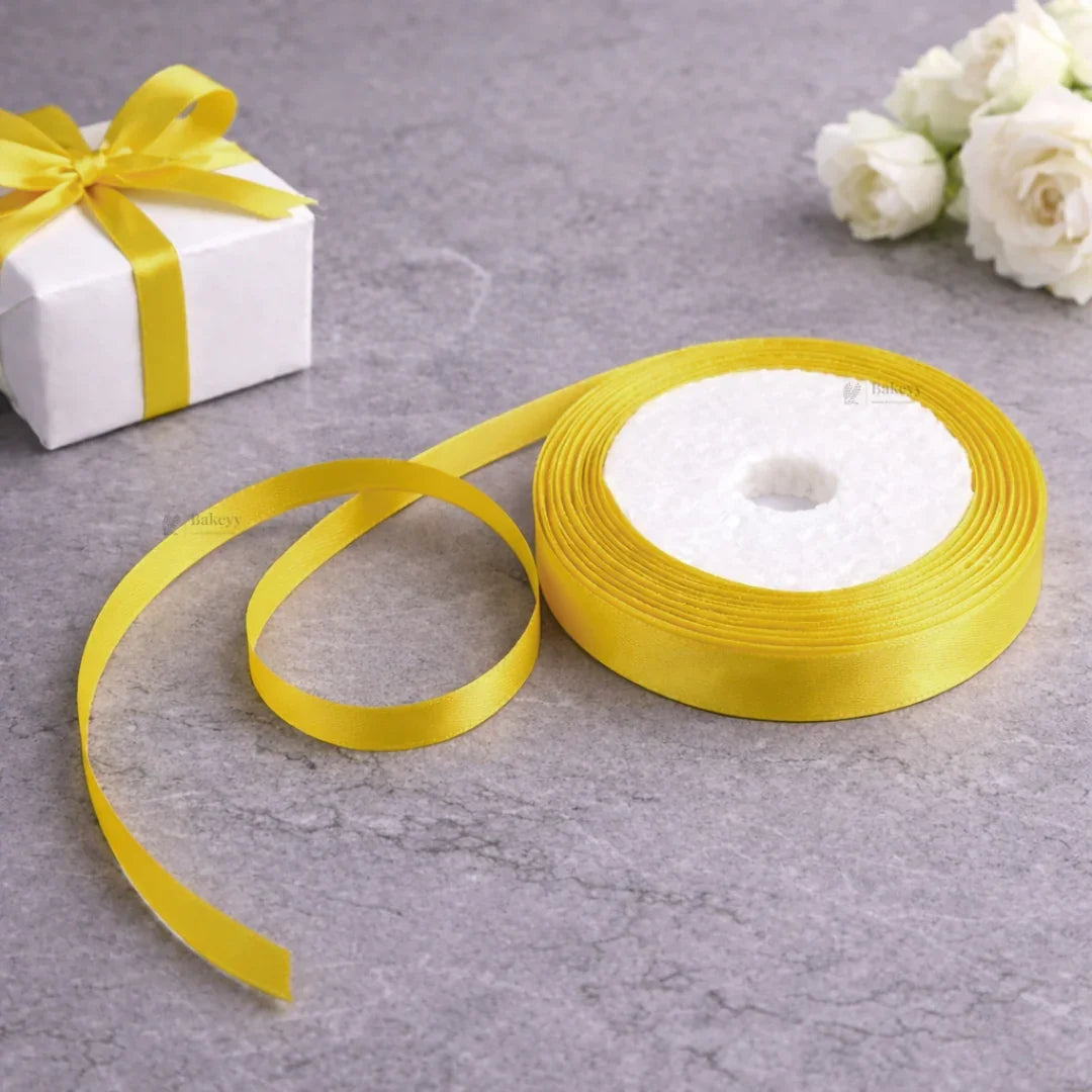 1/4 Inch Satin Ribbon Roll | Premium Decorative Gift Wrapping Ribbon for Packaging | 6.5 Meter Length Per Roll | Pack of 20