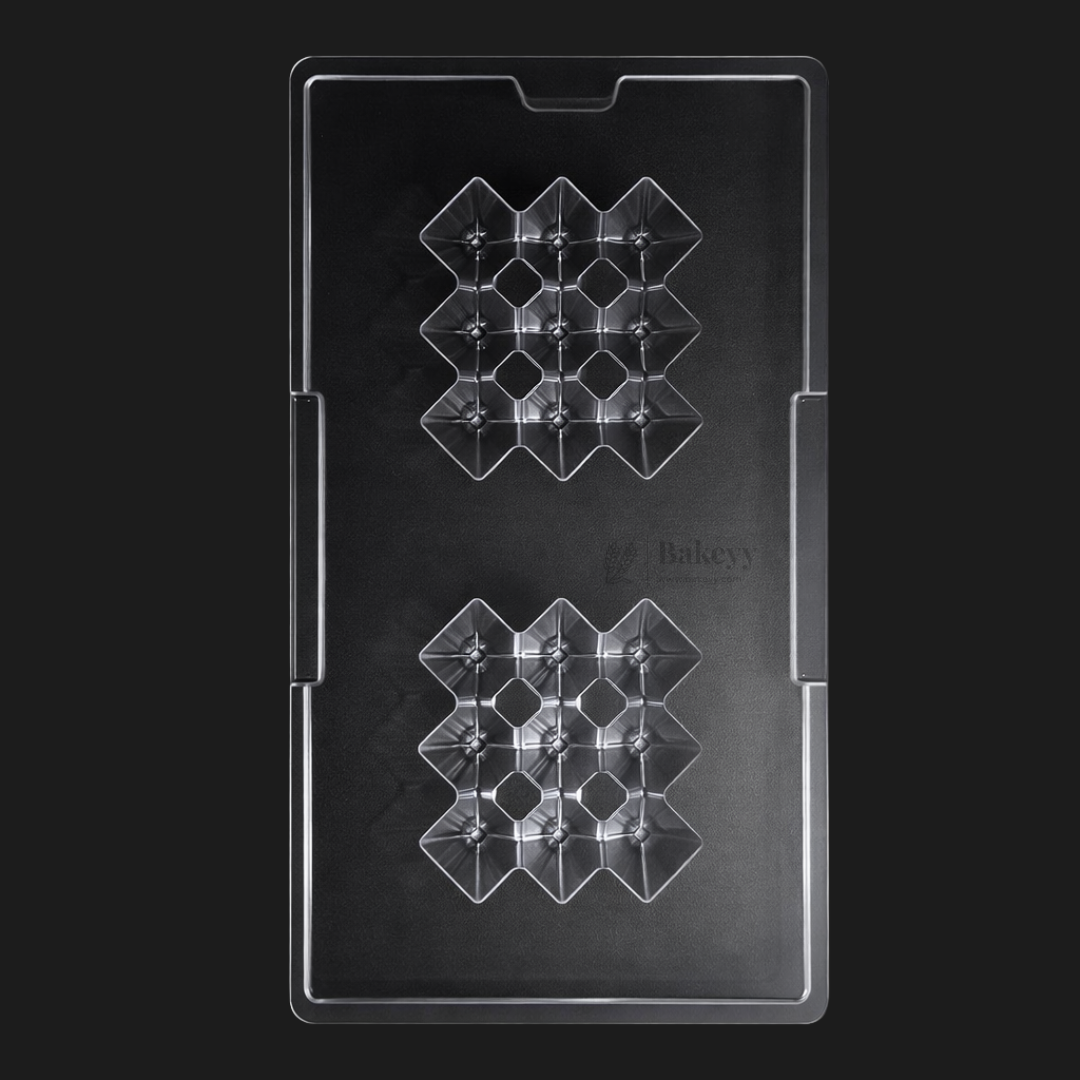 Mould 648 | Diamond Grid Chocolate Mould | Baking Accessories | Party Favor Mould | Pack of 1