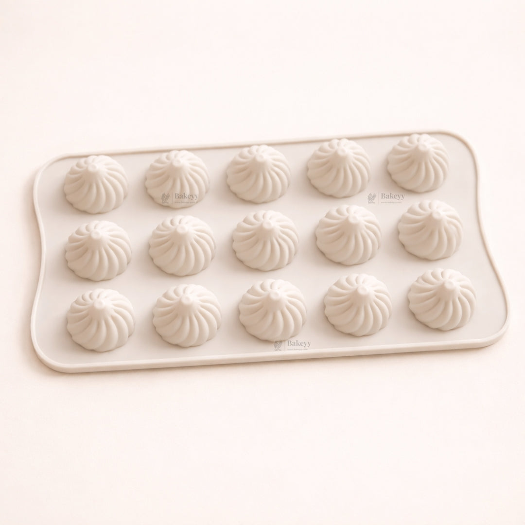 15 Cavity | Modak Shape Silicone Chocolate Mould | Pack of 1