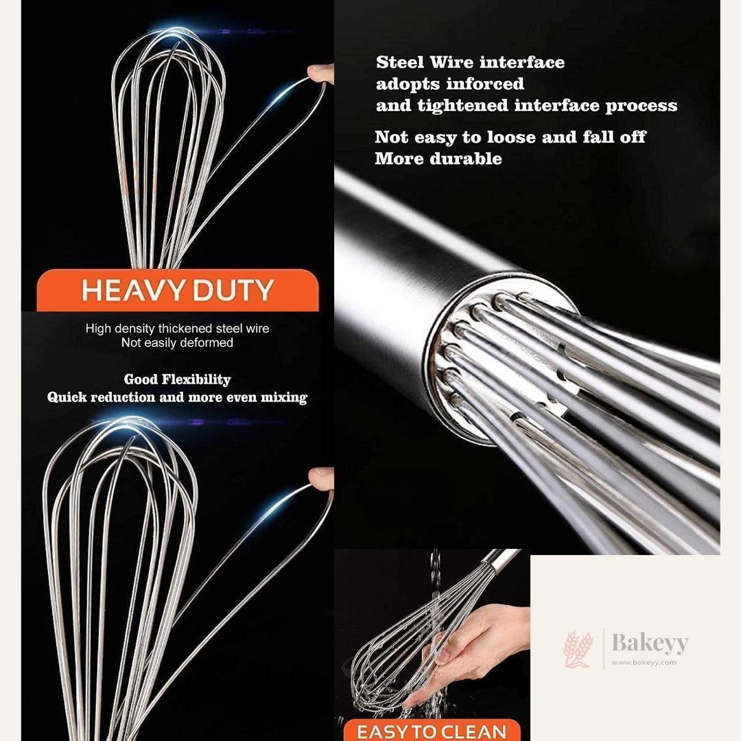 18 Inch| Stainless Steel Balloon Whisk | Durable & Ergonomic Kitchen Tool |For Baking & Cooking| 1 Piece - Bakeyy.com - India - 18 Inch| Stainless Steel Balloon Whisk | Durable & Ergonomic Kitchen Tool |For Baking & Cooking| 1 Piece - Default Title