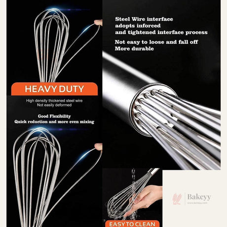 18 Inch| Stainless Steel Balloon Whisk | Durable & Ergonomic Kitchen Tool |For Baking & Cooking| 1 Piece - Bakeyy.com - India - 18 Inch| Stainless Steel Balloon Whisk | Durable & Ergonomic Kitchen Tool |For Baking & Cooking| 1 Piece - Default Title