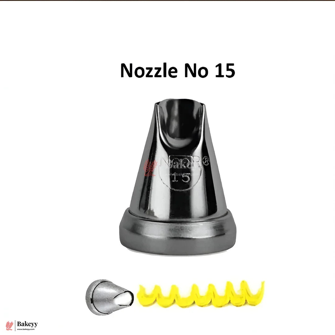 Small Nozzle No. 15 – Stainless Steel Piping Tip for Cake Decoration