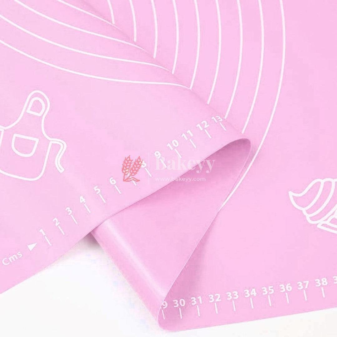 40x50 cm| Non-Stick Silicone Baking | Mat – Reusable Pastry Mat with Measurements for Dough Rolling & Kneading - Bakeyy.com - India - 40x50 cm| Non-Stick Silicone Baking | Mat – Reusable Pastry Mat with Measurements for Dough Rolling & Kneading - Pink