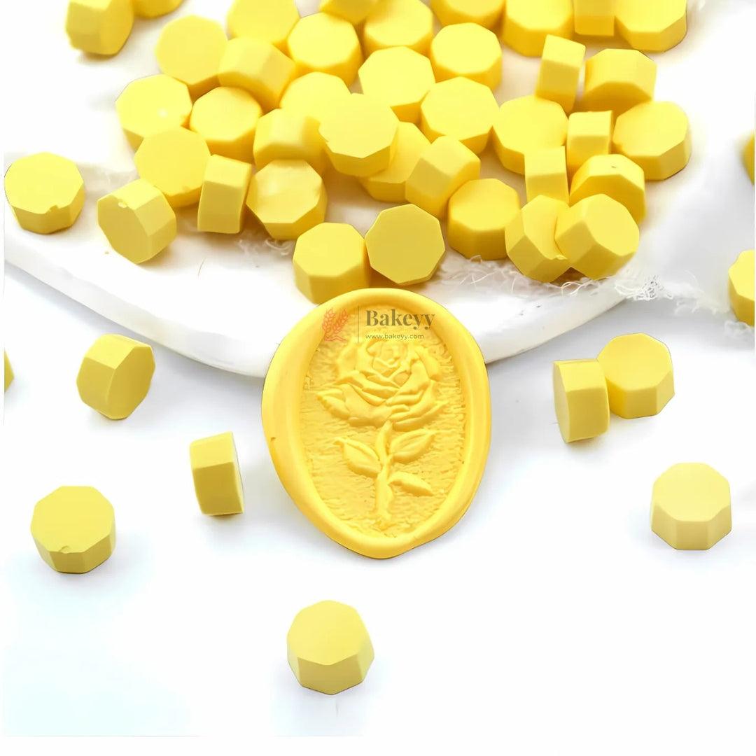 Yellow Wax Seal Beads, 100g - Bakeyy.com - India - Yellow Wax Seal Beads, 100g - Default Title