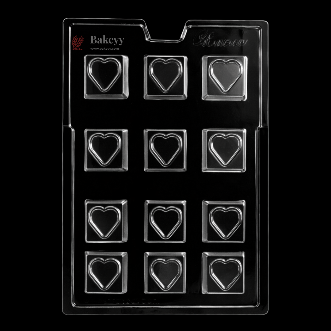 Mould 381, 382, 383 | “I”, Heart & “U” Letter Design | Alphabet & Heart Chocolate Mould | Pack of 1