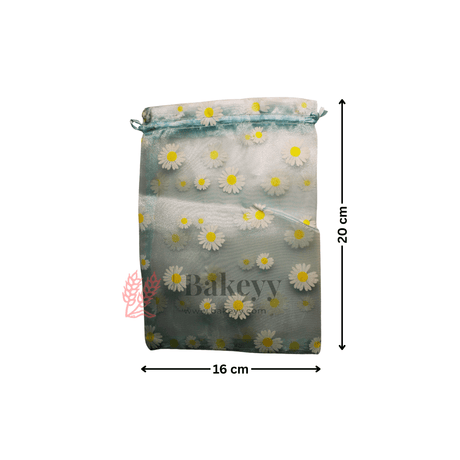 16*20 CM | Floral Designs Organza Potli Bags | Pack of 50 | Sky Blue Color | Candy Bag | Pack of 50 (Copy) - Bakeyy.com - India - 16*20 CM | Floral Designs Organza Potli Bags | Pack of 50 | Sky Blue Color | Candy Bag | Pack of 50 (Copy) - Default Title