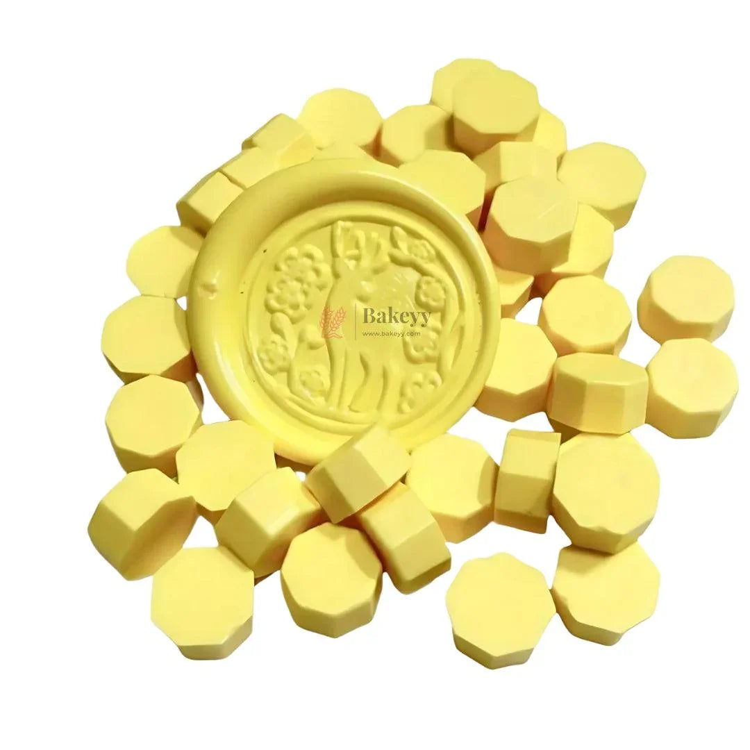 Yellow Wax Seal Beads, 100g - Bakeyy.com - India - Yellow Wax Seal Beads, 100g - Default Title