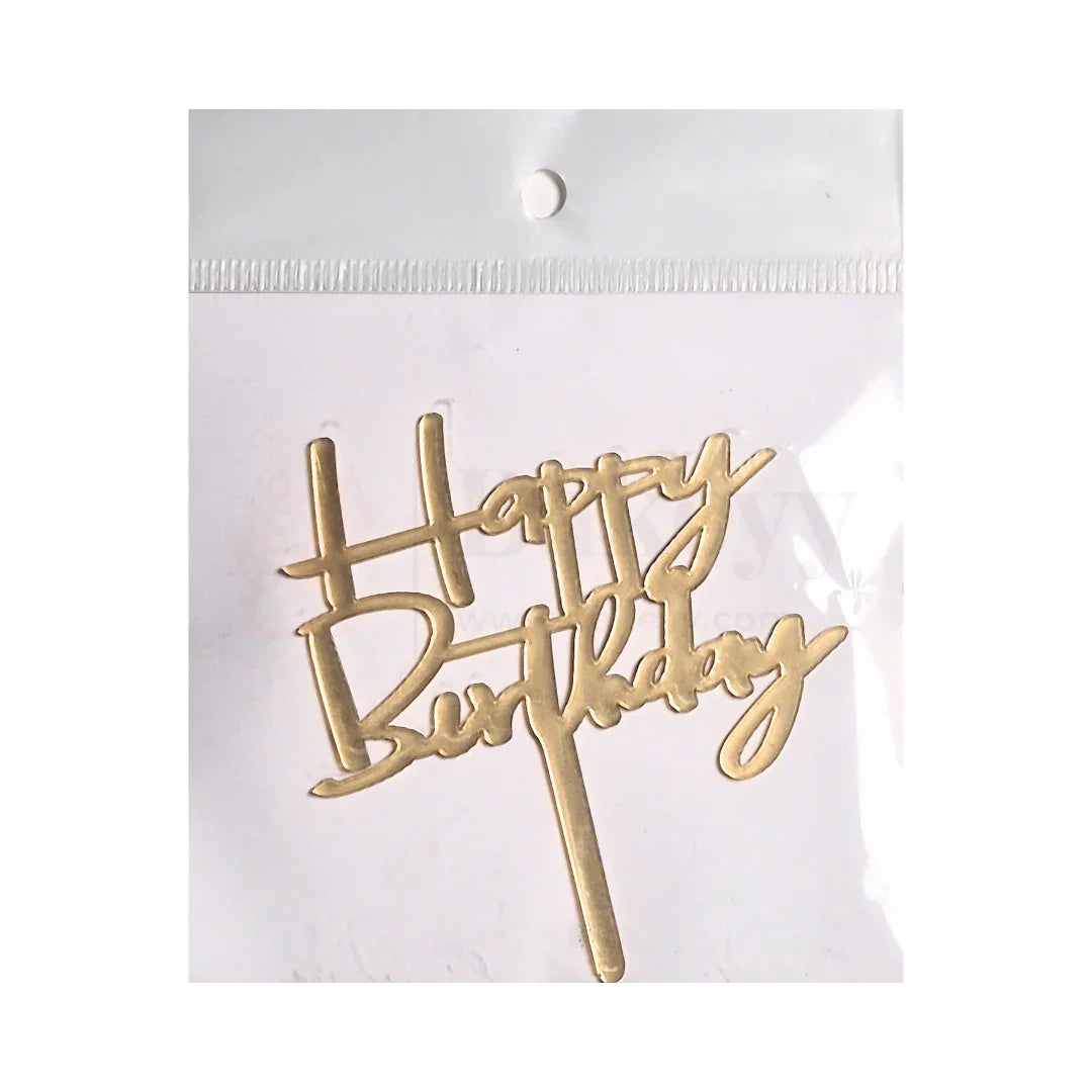 3" inch Happy Birthday Cake Topper - D17
