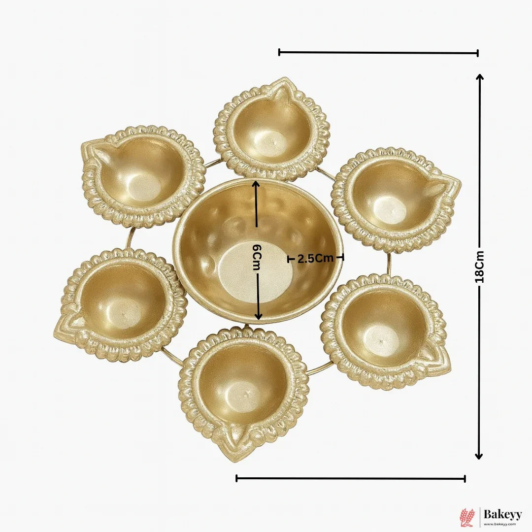 6 Diya Decorative Urli | 1 Piece