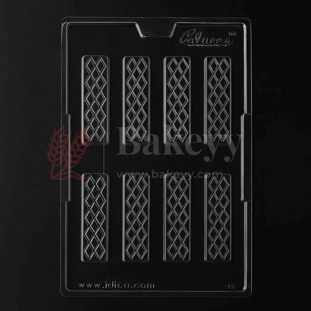 Mould 660 | Wafer Design Cacao Mould | Baking Accessories | Plastic Chocolate Mould | Party Favor Mould | Pack of 1