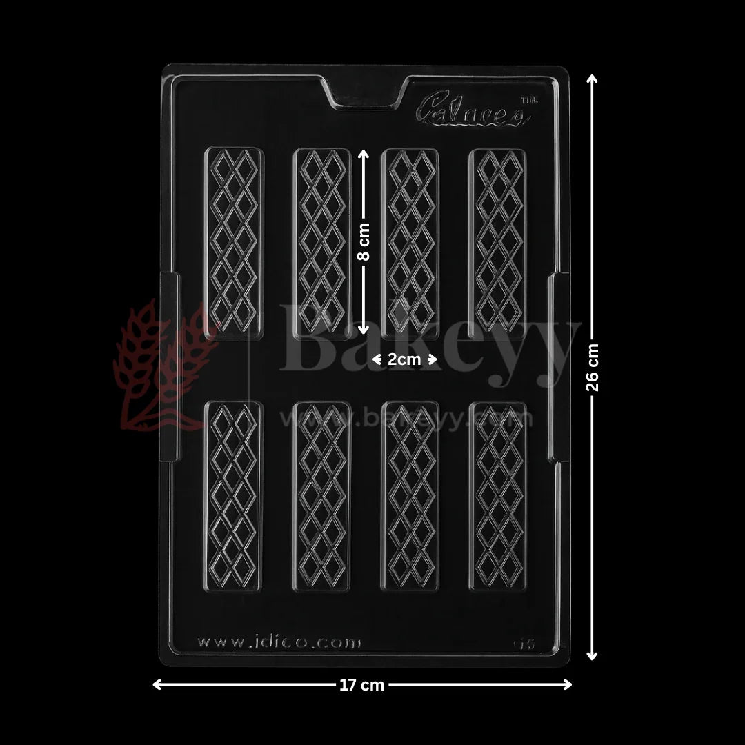 Mould 660 | Wafer Design Cacao Mould | Baking Accessories | Plastic Chocolate Mould | Party Favor Mould | Pack of 1