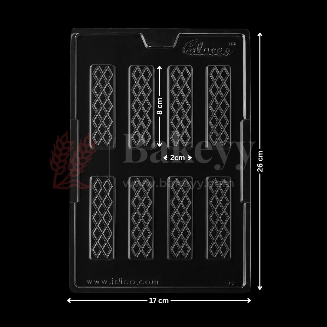 Mould 660 | Wafer Design Cacao Mould | Baking Accessories | Plastic Chocolate Mould | Party Favor Mould | Pack of 1 - Bakeyy.com - India - Mould 660 | Wafer Design Cacao Mould | Baking Accessories | Plastic Chocolate Mould | Party Favor Mould | Pack of 1 - Default Title