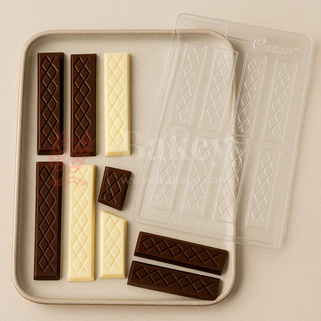 Mould 660 | Wafer Design Cacao Mould | Baking Accessories | Plastic Chocolate Mould | Party Favor Mould | Pack of 1