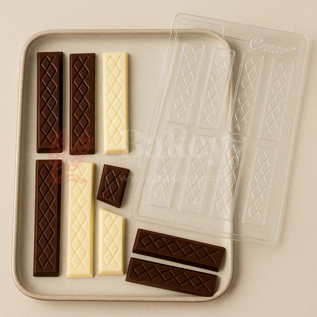 Mould 660 | Wafer Design Cacao Mould | Baking Accessories | Plastic Chocolate Mould | Party Favor Mould | Pack of 1 - Bakeyy.com - India - Mould 660 | Wafer Design Cacao Mould | Baking Accessories | Plastic Chocolate Mould | Party Favor Mould | Pack of 1 - Default Title