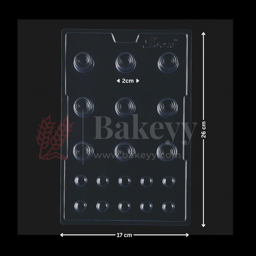 Mould 133 | Round Ring & Dome Chocolate Cacao Mould | Baking Accessories | Plastic Chocolate Mould | Party Favor Mould | Pack of 1 - Bakeyy.com - India - Mould 133 | Round Ring & Dome Chocolate Cacao Mould | Baking Accessories | Plastic Chocolate Mould | Party Favor Mould | Pack of 1 - Default Title