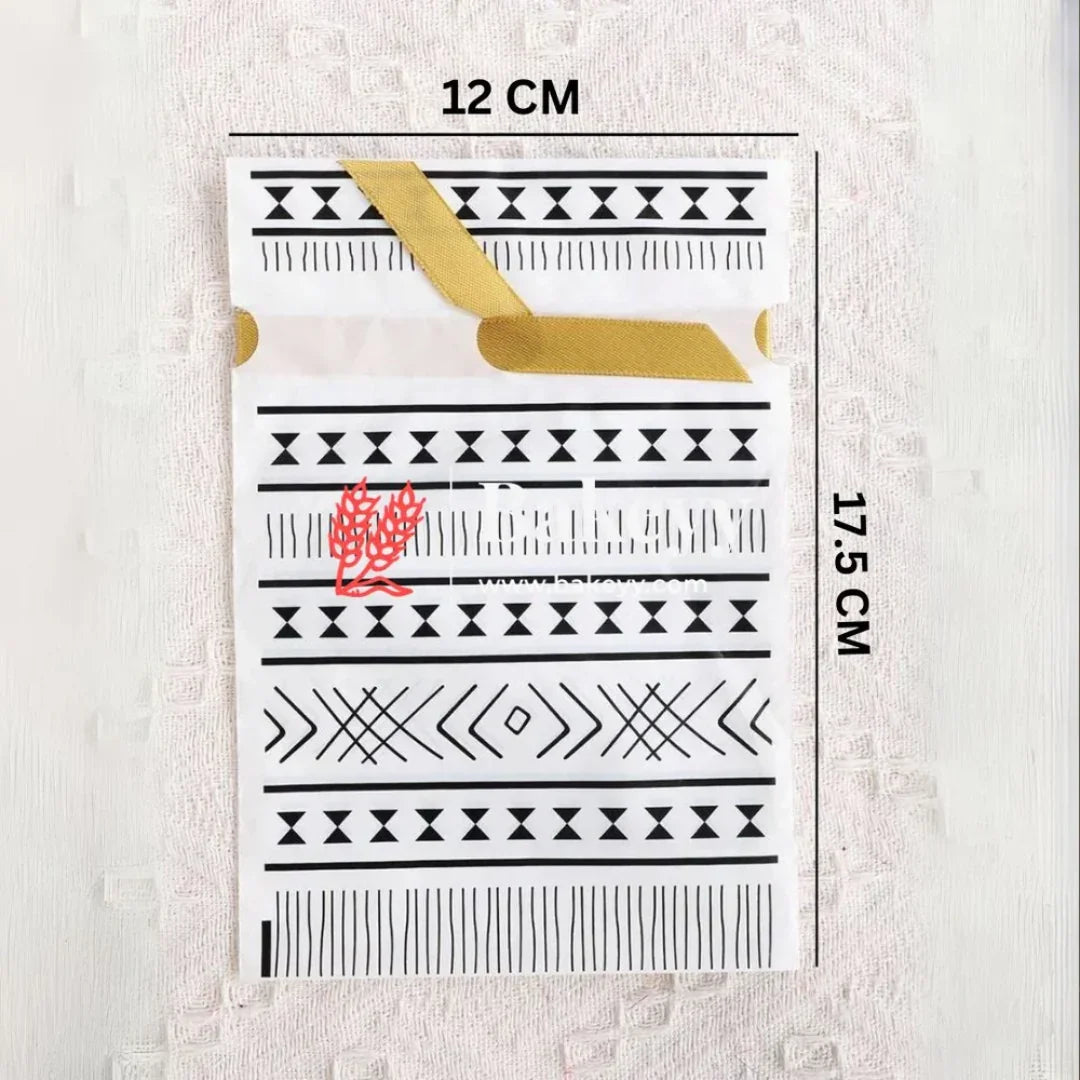 17.5x12 Cm | Boho Print Plastic Stand Up Treat Favor Bags Gift Wrapper Bags for Candy Cookie Chocolate | Pack of 50 - Bakeyy.com - India - 17.5x12 Cm | Boho Print Plastic Stand Up Treat Favor Bags Gift Wrapper Bags for Candy Cookie Chocolate | Pack of 50 - Default Title